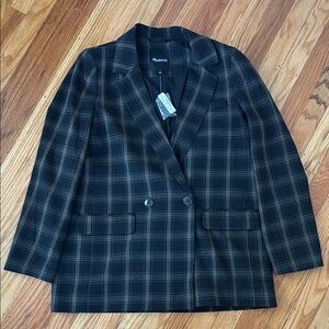 Madewell Caldwell Double-Breasted Blazer in Seaton Plaid
